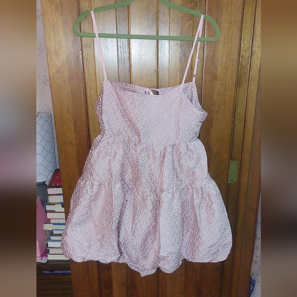 Aureta Studio x Anthropologie Square-Neck Bubble-Hem Mini Dress in Pink - Picture 7 of 16